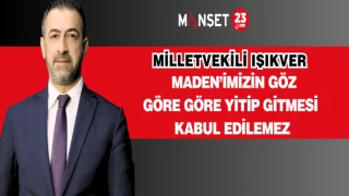 MİLLETVEKİLİ IŞIKVER: MADEN’İMİZİN GÖZ GÖRE GÖRE YİTİP GİTMESİ KABUL EDİLEMEZ