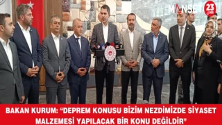 Bakan Kurum: “Deprem Konusu Bizim Nezdimizde Siyaset Malzemesi Yapılacak Bir Konu Değildir”