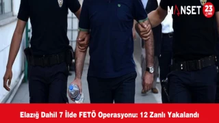 Elazığ Dahil 7 İlde FETÖ Operasyonu: 12 Zanlı Yakalandı
