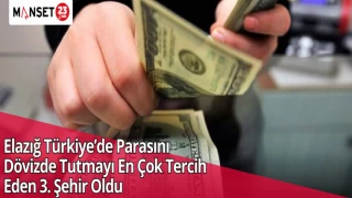 Elazığ Türkiye’de Parasını Dövizde Tutmayı En Çok Tercih Eden 3. Şehir Oldu
