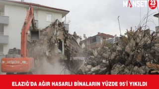 Elazığ'da Ağır Hasarlı Binaların Yüzde 95'i Yıkıldı