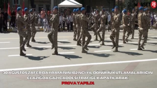 30 Ağustos Zafer Bayramı Öncesi Prova Yapıldı