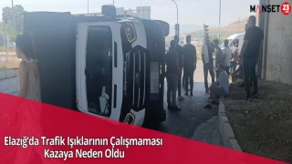 Elazığ’da Trafik Işıklarının Çalışmaması Kazaya Neden Oldu