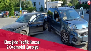 Elazığ’da Trafik Kazası, 2 Otomobil Çarpıştı