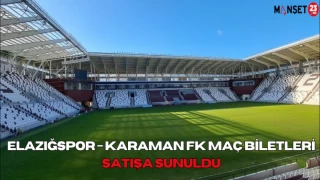 Elazığspor – Karaman FK Maç Biletleri Satışa Sunuldu