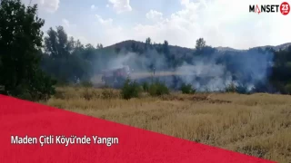 Maden Çitli Köyü’nde Yangın