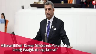 Milletvekili Erol: “Kentsel Dönüşümde Yarısı Bizden Desteği Elazığ’da da Uygulanmalı”