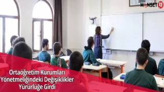 Ortaöğretim Kurumları Yönetmeliğindeki Değişiklikler Yürürlüğe Girdi
