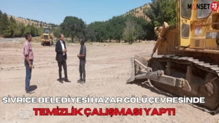 Sivrice Belediyesi Hazar Gölü Çevresinde Temizlik Çalışması Yaptı