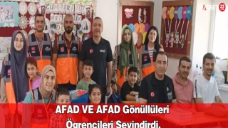 AFAD VE AFAD Gönüllüleri Öğrencileri Sevindirdi