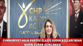 Cumhuriyet Halk Partisi Elazığ Kadın Kolları’ndan Narin Güran Açıklaması