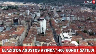 Elazığ’da Ağustos Ayında 1406 Konut Satıldı