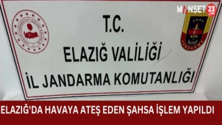 Elazığ'da Havaya Ateş Eden Şahsa İşlem Yapıldı
