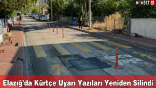 Elazığ’da Kürtçe Uyarı Yazıları Yeniden Silindi