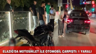 Elazığ’da Motosiklet ile Otomobil Çarpıştı: 1 Yaralı