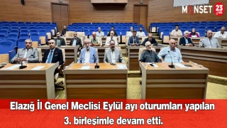 İl Genel Meclisi Oturumları 3'üncü birleşimle devam etti