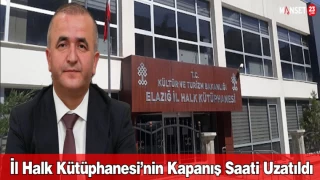 İl Halk Kütüphanesi’nin Kapanış Saati Uzatıldı