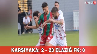 Karşıyaka: 2 – 23 Elazığ FK: 0