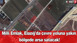 Milli Emlak, Elazığ’da çevre yoluna yakın bölgede arsa satacak!