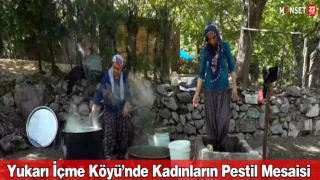 Yukarı İçme Köyü’nde Kadınların Pestil Mesaisi