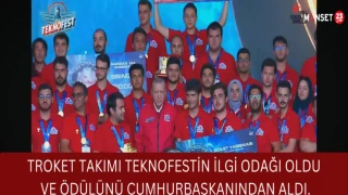 TROKET TAKIMI TEKNOFESTİN İLGİ ODAĞI OLDU VE ÖDÜLÜNÜ CUMHURBAŞKANINDAN ALDI.