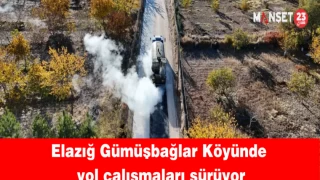 Elazığ Gümüşbağlar Köyünde yol çalışmaları sürüyor