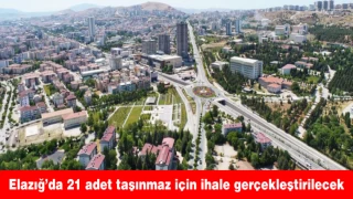 Elazığ’da 21 adet taşınmaz için ihale gerçekleştirilecek