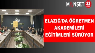 Elazığ’da Öğretmen Akademileri Eğitimleri Sürüyor