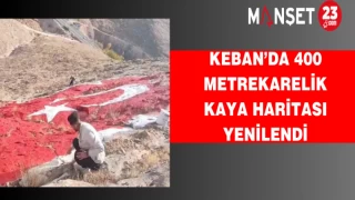 Keban’da 400 metrekarelik kaya haritası yenilendi