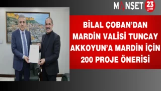 Bilal Çoban’dan Mardin Valisi Tuncay Akkoyuna Madrin için 200 Proje Önerisi