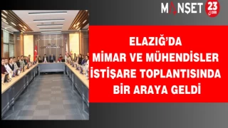 Elazığ’da mimar ve mühendisler istişare toplantısında bir araya geldi