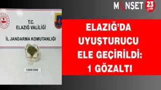 Elazığ’da uyuşturucu ele geçirildi: 1 gözaltı