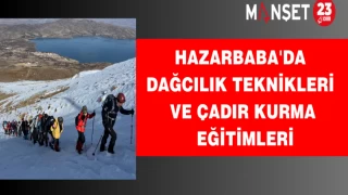 Hazarbaba'da Dağcılık Teknikleri ve Çadır Kurma Eğitimleri