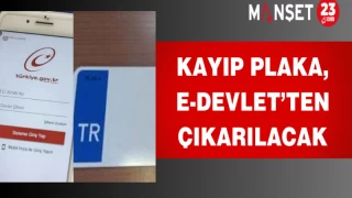 Kayıp Plaka, E-Devlet’ten Çıkarılacak