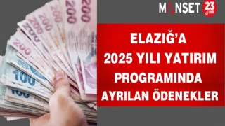 2025 Yılı Yatırım Programında Elazığ’a Ayrılan Ödenekler