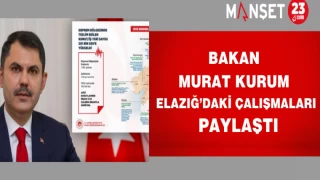 Bakan Murat Kurum Elazığ’daki Çalışmaları Paylaştı