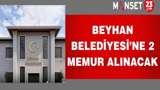 Beyhan Belediyesi’ne 2 Memur Alınacak