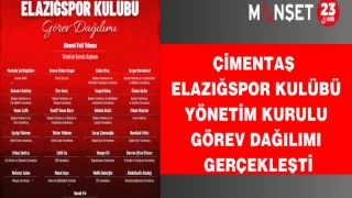 Çimentaş Elazığspor Kulübü Yönetim Kurulu Görev Dağılımı Gerçekleşti