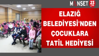 Elazığ Belediyesi'nden Çocuklara Tatil Hediyesi