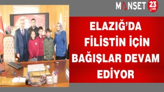 Elazığ’da Filistin İçin Bağışlar Devam Ediyor