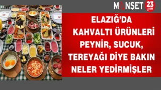 Elazığ’da kahvaltı ürünleri peynir, sucuk, tereyağı diye bakın neler yedirmişler