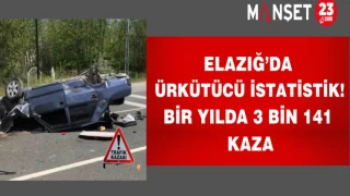 Elazığ’da ürkütücü istatistik! Bir yılda 3 bin 141 kaza
