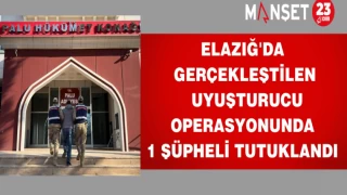 Elazığ'da gerçekleştirilen Uyuşturucu Operasyonunda, 1 şüpheli Tutuklandı