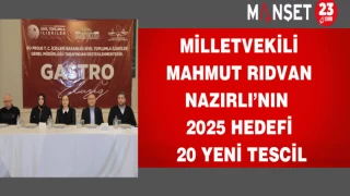 Milletvekili Mahmut Rıdvan Nazırlı’nın 2025 hedefi 20 yeni tescil