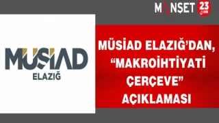 MÜSİAD Elazığ’dan, “Makroihtiyati Çerçeve” Açıklaması