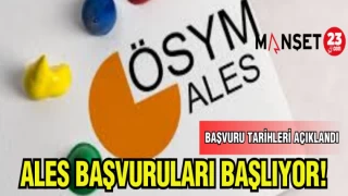 ALES BAŞVURULARI BAŞLIYOR