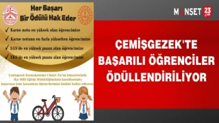 ÇEMİŞGEZEK'TE BAŞARILI ÖĞRENCİLER ÖDÜLLENDİRİLİYOR