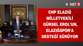 CHP ELAZIĞ MİLLETVEKİLİ GÜRSEL EROL'UN ELAZIĞSPOR'A DESTEĞİ SÜRÜYOR