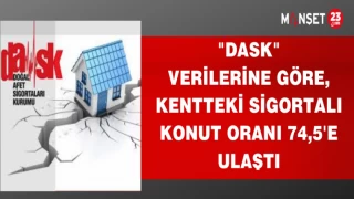 "DASK" VERİLERİNE GÖRE,KENTTEKİ SİGORTALI KONUT ORANI 74,5'E ULAŞTI