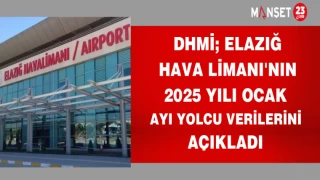DHMİ ELAZIĞ HAVA LİMANI'NIN 2025 YILI OCAK AYI YOLCU VERİLERİNİ AÇIKLADI